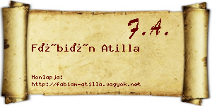 Fábián Atilla névjegykártya